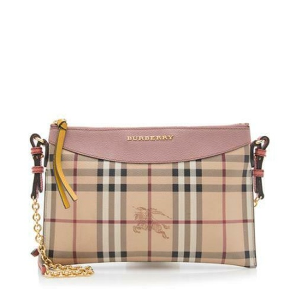 Burberry Handbags - BURBERRY Peyton Crossbody Haymarket Check Bag